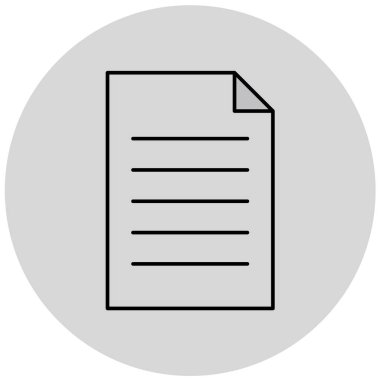 Belge. Web simgesi basit illüstrasyon