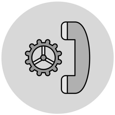 Telefon modern simgesinin vektör illüstrasyonu