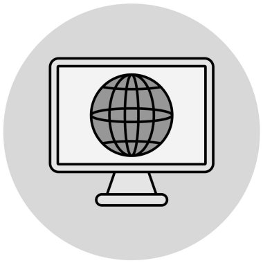 vektör lcd simgesi illüstrasyonu