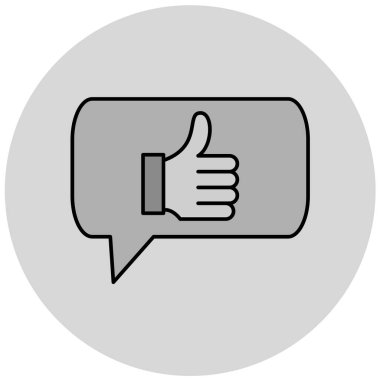 başparmak yukarı simgesi, vektör illüstrasyonu