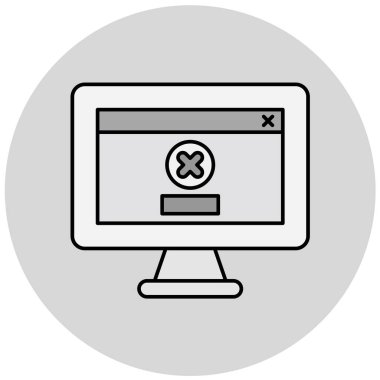 Bilgisayar. Web simgesi basit illüstrasyon