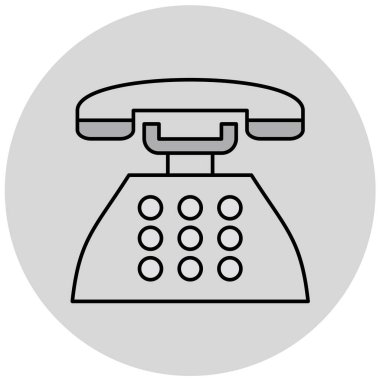 Telefonunuz var. Web simgesi basit illüstrasyon