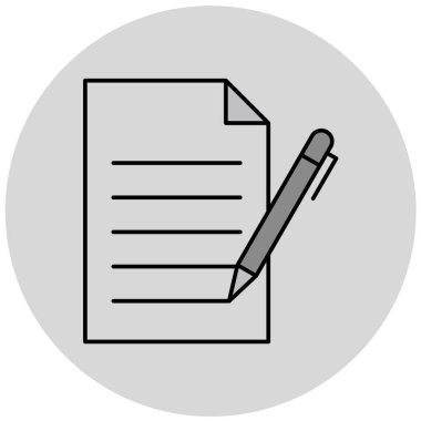 Belge. Web simgesi basit illüstrasyon