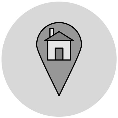 konum pin simgesi vektör illüstrasyonu