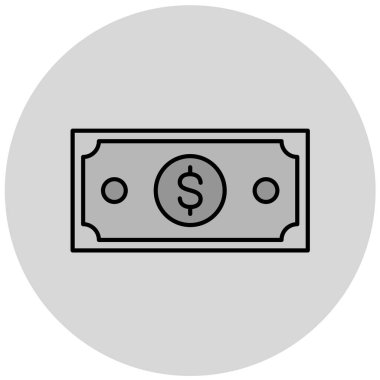 Dolar. Web simgesi basit illüstrasyon