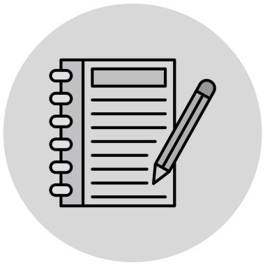 Not defteri. Web simgesi basit illüstrasyon