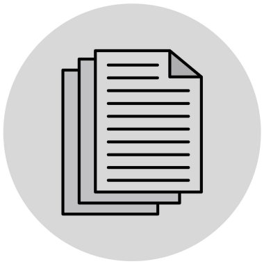 Belge. Web simgesi basit illüstrasyon