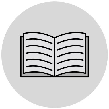 kitap simgesi vektör illüstrasyonu