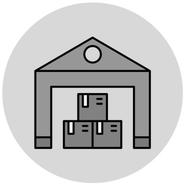 Depo simgesi, vektör illüstrasyonu