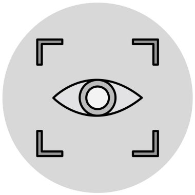 Göz simgesi, vektör illüstrasyonu