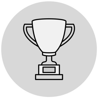 Kupa ikonu. Web tasarımı için ödüllü vektör simgelerinin basit illüstrasyonu