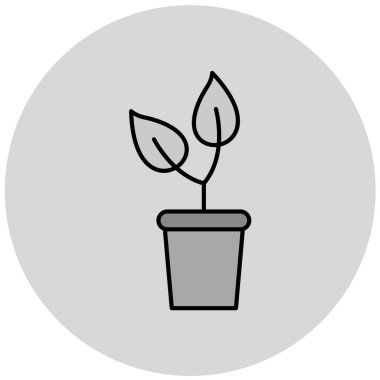 bitki simgesi vektör illüstrasyonu