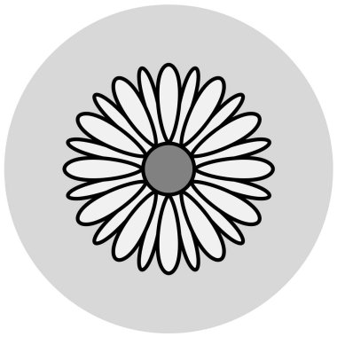 Çiçek. Web simgesi basit illüstrasyon