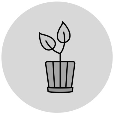 bitki simgesi vektör illüstrasyonu