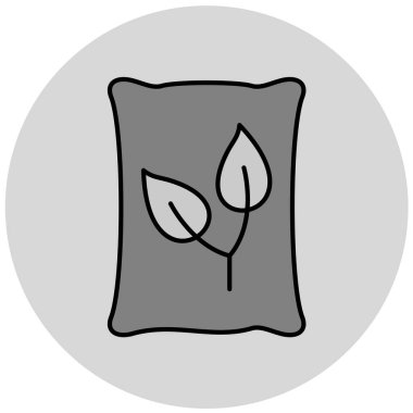 Tek bitki simgesinin vektör illüstrasyonu