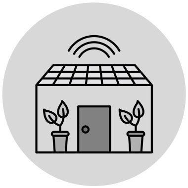 Bir bitki simgesinin vektör illüstrasyonu