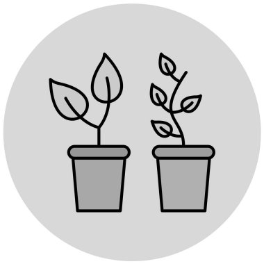 bitkiler ikon vektör illüstrasyonu