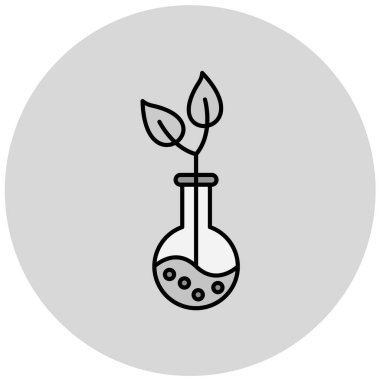 Bir bitki simgesinin vektör illüstrasyonu