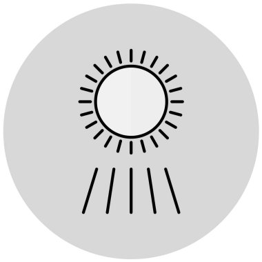 Güneş. Web simgesi basit illüstrasyon