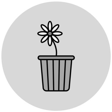 Çiçek. Web simgesi basit illüstrasyon