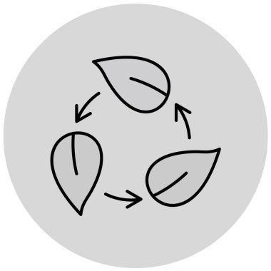 Geri dönüşüm simgesinin vektör çizimi