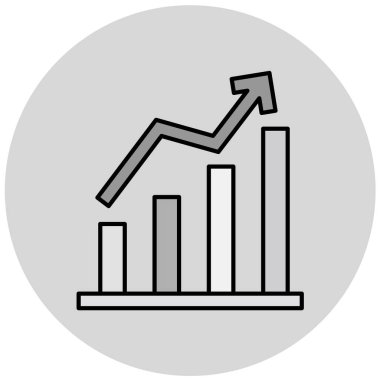 iş grafiği simgesi, vektör illüstrasyonu