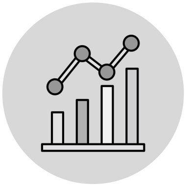 iş grafiği simgesi, vektör illüstrasyonu
