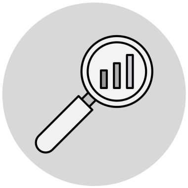 Büyüteç simgesi. vektör illüstrasyonu