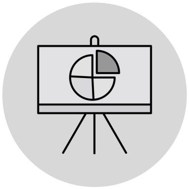 Sunum tahtası simgesi vektör illüstrasyonu