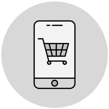 Cep telefonu simgesi, vektör illüstrasyonu