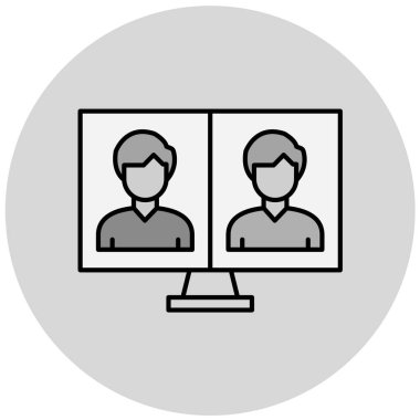 Bilgisayar simgesinin vektör illüstrasyonu