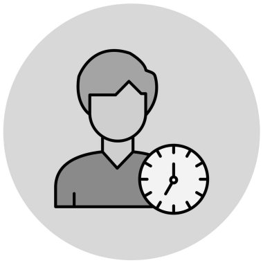 iş yönetimi simgesi modada izole edilmiş arkaplan