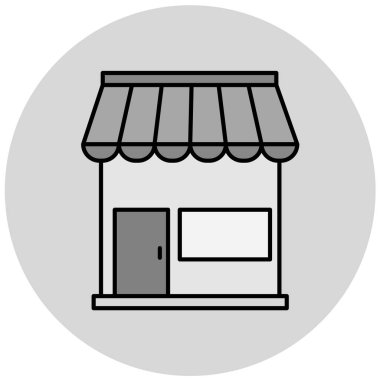 Dükkan. Web simgesi basit illüstrasyon