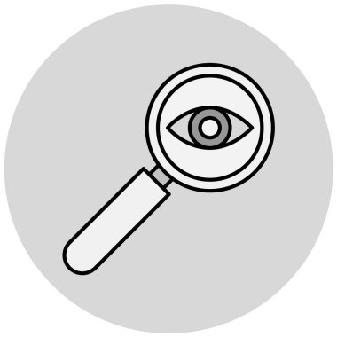 Büyüteç simgesi. Web tasarımı için büyüteç vektör sembolünün basit çizimi