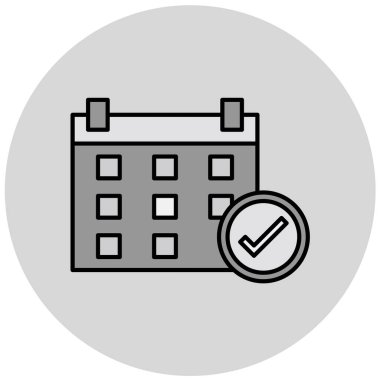 Takvim simgesi, vektör çizimi