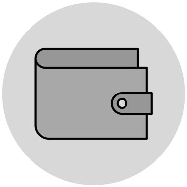 Cüzdan. Web simgesi basit illüstrasyon