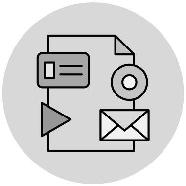 E-posta. Web simgesi basit illüstrasyon