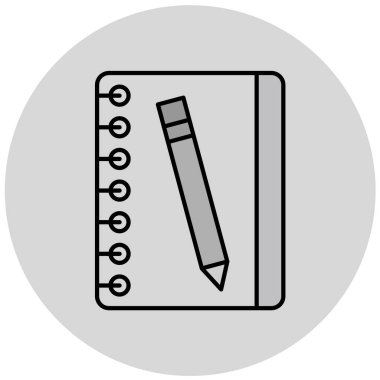 Notepad modern simgesinin vektör illüstrasyonu