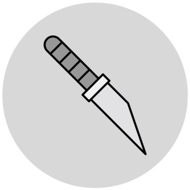 Modern bıçak simgesinin vektör illüstrasyonu