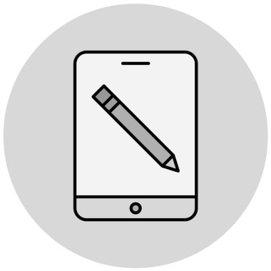 Tablet modern simgesinin vektör illüstrasyonu