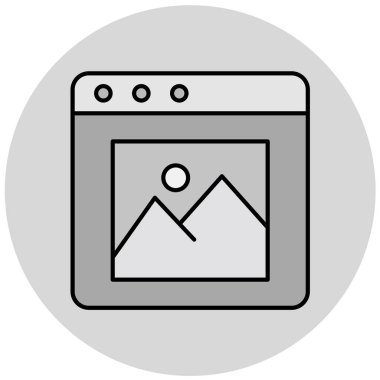 Resim modern simgesinin vektör illüstrasyonu