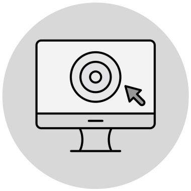 Bilgisayar ekranı. Web simgesi