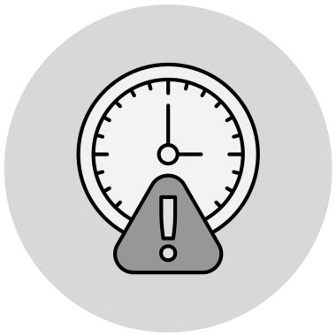 Saatin vektör illüstrasyonu modern simge