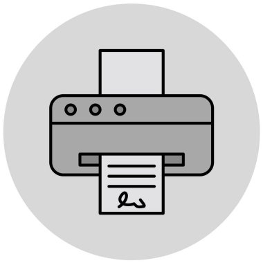 Yazıcı. Web simgesi basit illüstrasyon