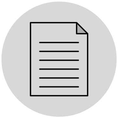 Belge. Web simgesi basit illüstrasyon