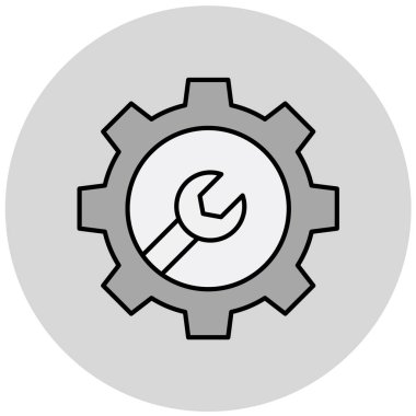 Ayarlar. Web simgesi basit illüstrasyon