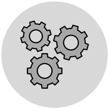 Dişliler. Web simgesi basit illüstrasyon