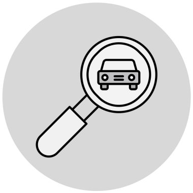 Büyüteç simgesi. vektör illüstrasyonu