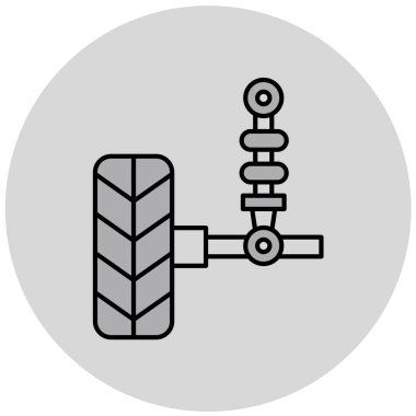 araba lastiği simgesi, web simgesi basit illüstrasyon