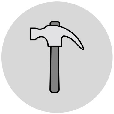 Çekiç simgesinin vektör illüstrasyonu